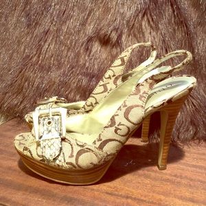 Guess sling back heels